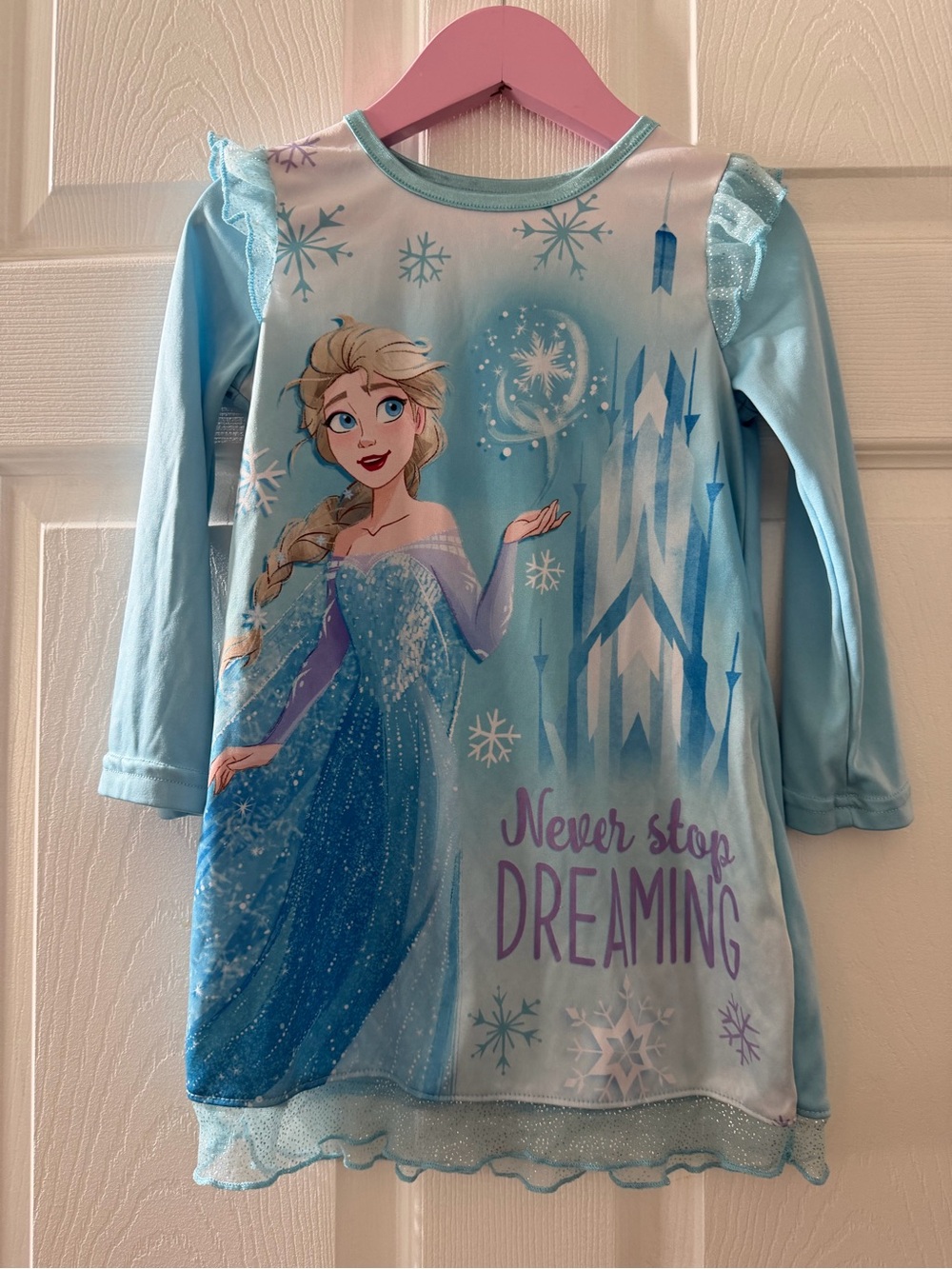 Disney Light Blue Elsa 'Never Stop Dreaming' Pajama Nightgown